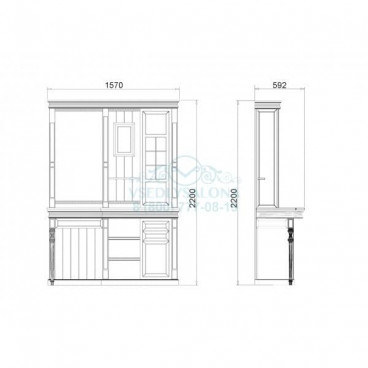 Мужское зеркало барбер БОСТОН XL Портал