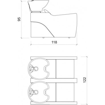 Мойка парикмахерская &quot;FLATIRON 2P&quot;