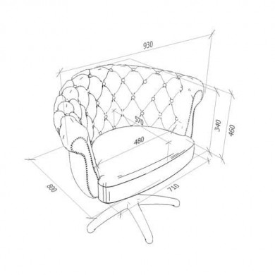 Кресло &quot;Mia&quot; парикмахерское