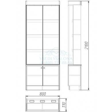 Витрина 800 мм