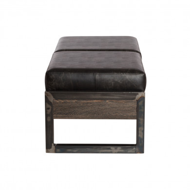 Пуф для барбершопа &quot;Брикстон&quot; двухместный