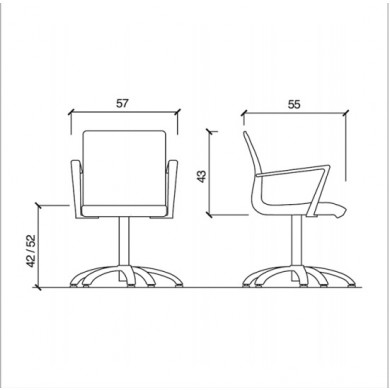Кресло парикмахерское &quot;Aluotis Ecoblack Dieci&quot;